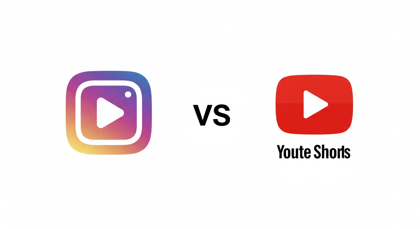 A graphic showing Instagram Reels and YouTube Shorts logos
